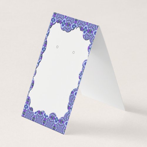 Blue Lace DIY Punch Tent Fold Earring Display Card