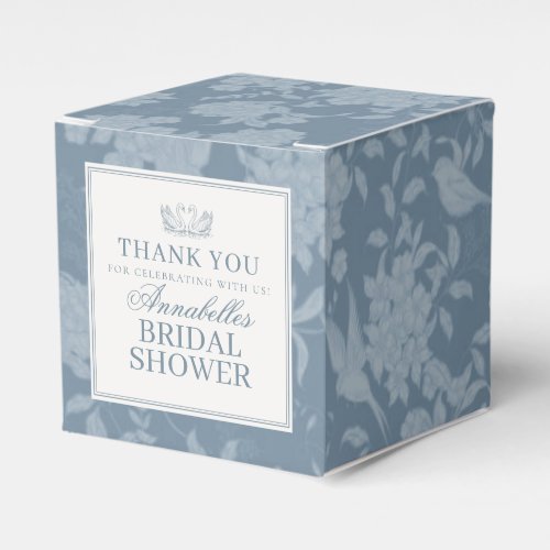 Blue Lace Doily Vintage Floral Bridal Shower Favor Boxes
