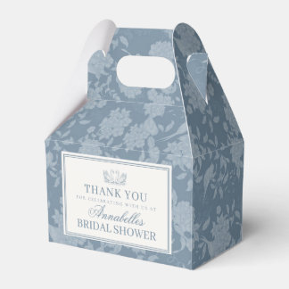 Blue Lace Doily Vintage Floral Bridal Shower Favor Boxes