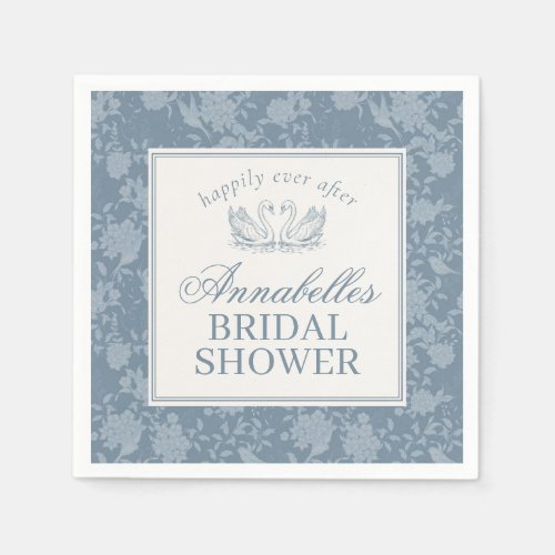 Blue Lace Doily Vintage Floral Bridal Shower Napkins
