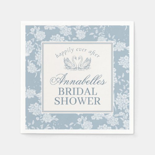 Blue Lace Doily Vintage Floral Bridal Shower Napkins