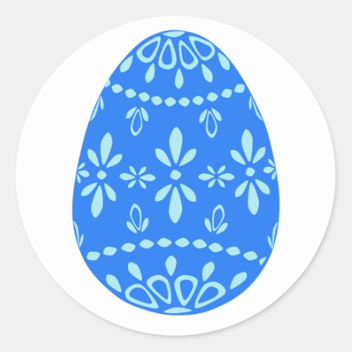 Blue Lace Easter Egg Stickers