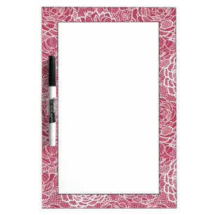 Blue lace flowers pattern background Dry-Erase board