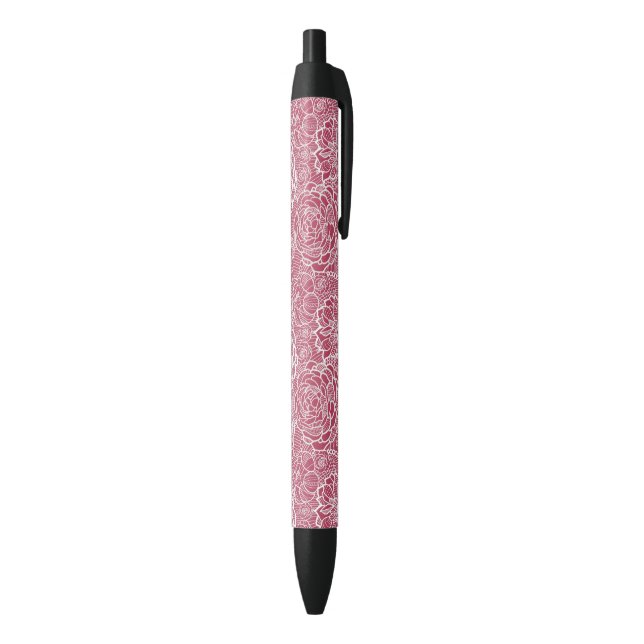 Blue lace flowers pattern background pen (Bottom (Vertical))