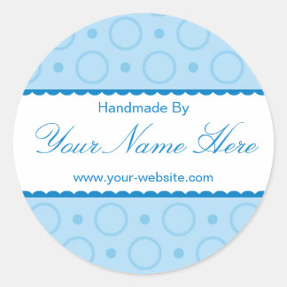 Blue Lace Handmade By Personalized Stickers