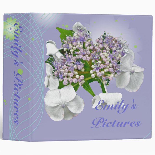 Blue Lace Hydrangea Binder (Front/Spine)