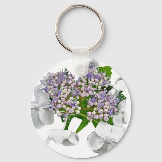 Blue Lace Hydrangea Coordinating Items Keychain (Front)