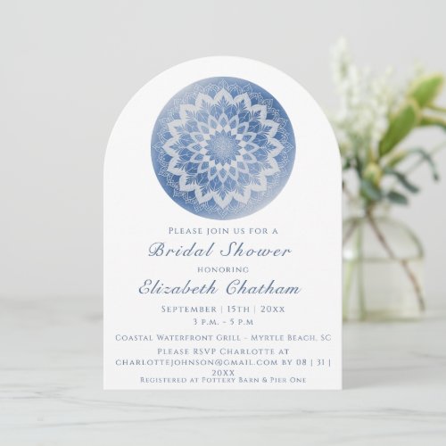 Blue Lace Mandala Bridal Shower