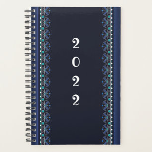 Blue Lace Pattern Boho Planner
