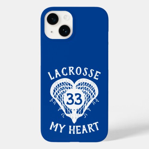 Blue Lacrosse My Heart Case_Mate iPhone Case