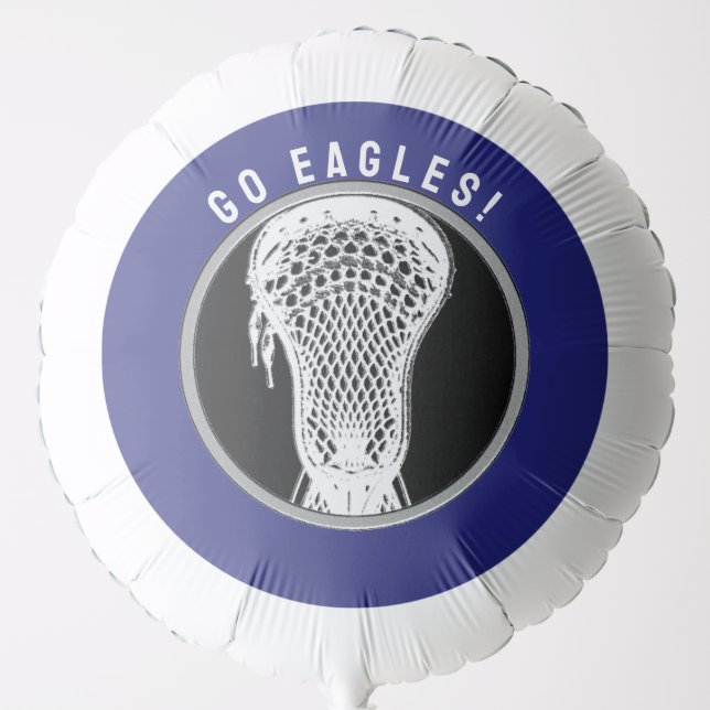 Blue Lacrosse Sports Balloon (Front)