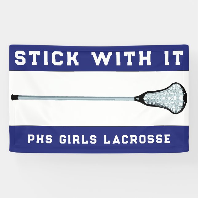 Blue Lacrosse Team Banner (Horizontal)
