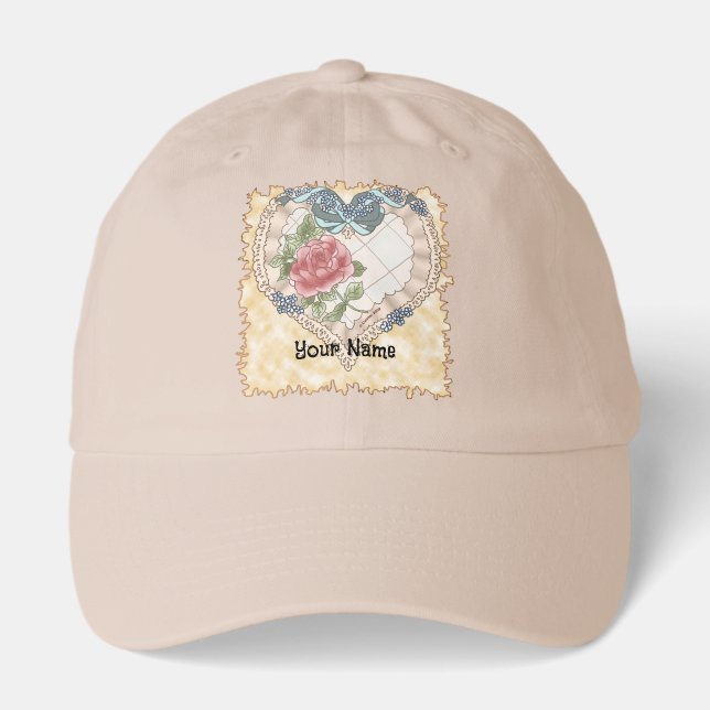 Blue Lacy Ribbon Heart hats (Front)