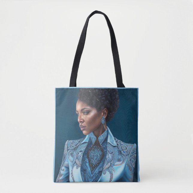 Blue Lady 3 Tote Bag (Front)