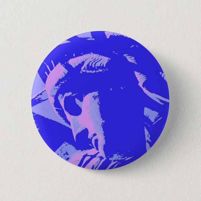Blue Lady Liberty Button (Front)