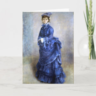 Blue Lady Parisienne Renoir Impressionist Paint Card