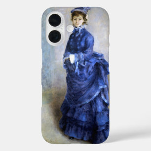 Blue Lady Parisienne Renoir Impressionist Paint iPhone 16 Case