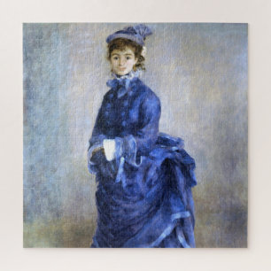 Blue Lady Parisienne Renoir Impressionist Paint Jigsaw Puzzle