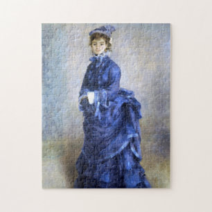 Blue Lady Parisienne Renoir Impressionist Paint Jigsaw Puzzle