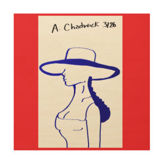 Blue Lady Wood Wall Art