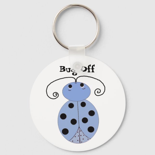 Blue Ladybug - Bug Off Keychain (Front)