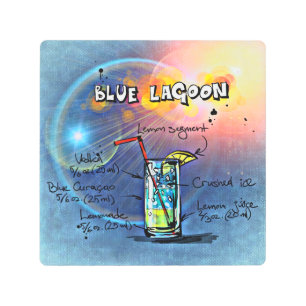 Blue Lagoon (#12 of 12 Drink Recipe Sets)          Metal Print