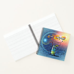 Blue Lagoon (#12 of 12 Drink Recipe Sets) Notebook