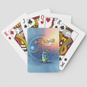 Blue Lagoon (#12 of 12 Drink Recipe Sets) Poker Cards