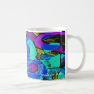 "blue lagoon" abstract coffee mug