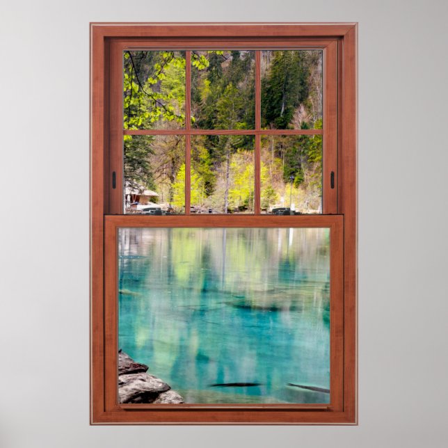 Blue Lagoon Fake Window Illusion Poster (Front)