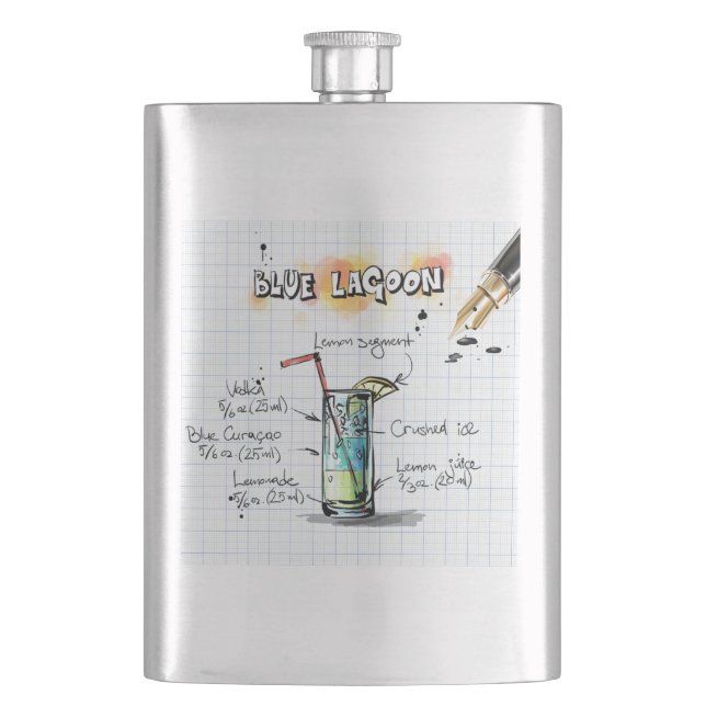 Blue Lagoon Flask (Front)