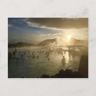 Blue Lagoon Iceland Sunshine Postcard