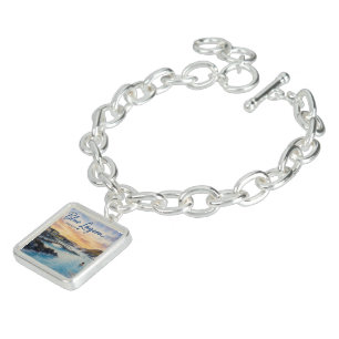 Blue Lagoon Iceland thermal bath watercolor Bracelet