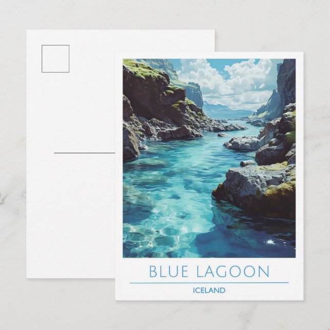 Blue Lagoon Iceland Travel  Postcard (Front/Back)