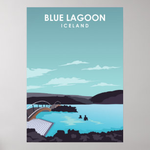 Blue Lagoon Iceland Travel Poster