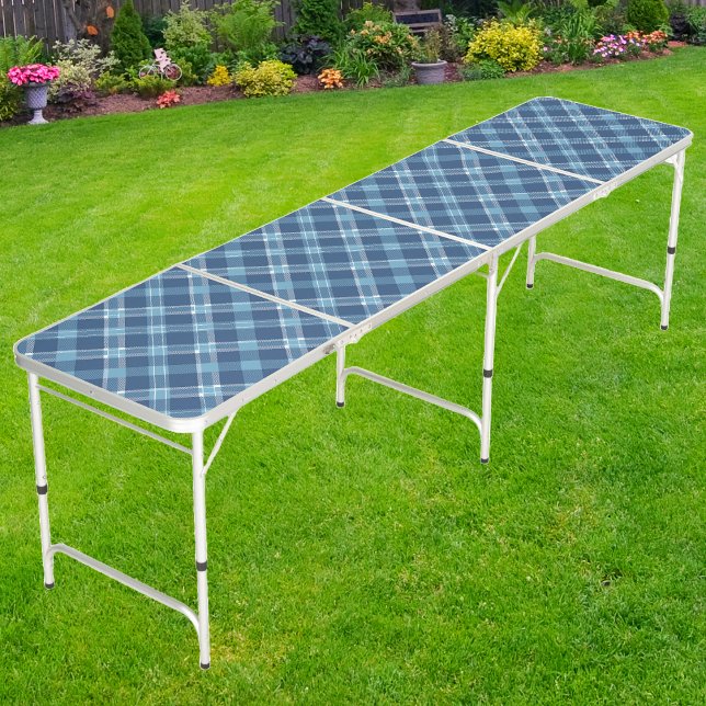 Blue Lagoon Plaid Beer Pong Table (Creator Uploaded)