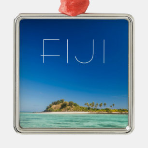Blue Lagoon Seascape, Fiji Metal Ornament