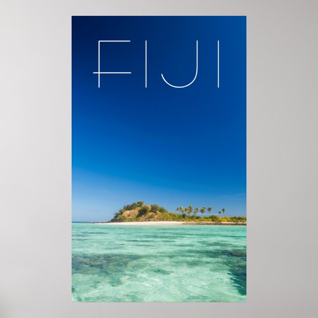 Blue Lagoon Seascape, Fiji Poster (Front)