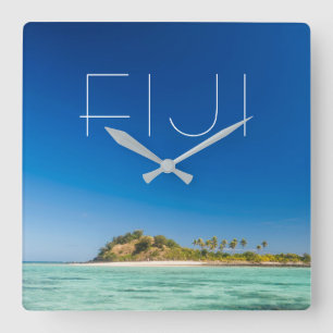 Blue Lagoon Seascape, Fiji Square Wall Clock