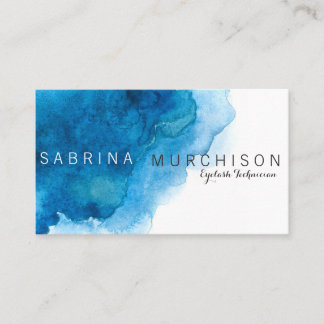 Blue Lagoon Watercolor Referral Card