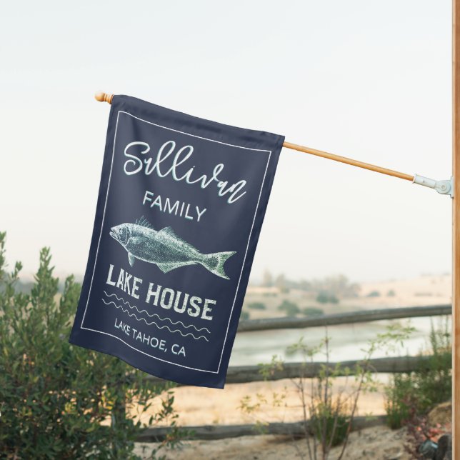 Blue Lake House Name Flag (Insitu (Back))