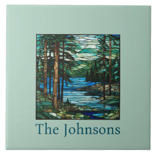 Blue Lake Landscape Ceramic Tile