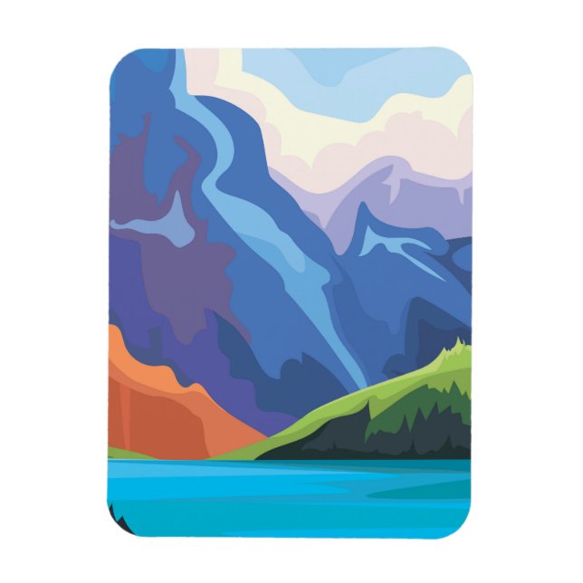  Blue lake Magnet (Vertical)