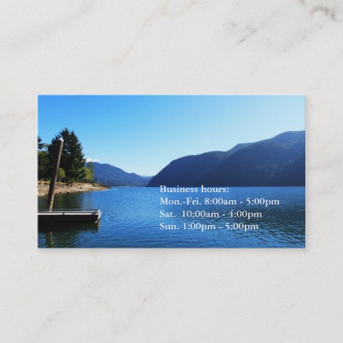 Blue lake sky moutain landscape professional business card