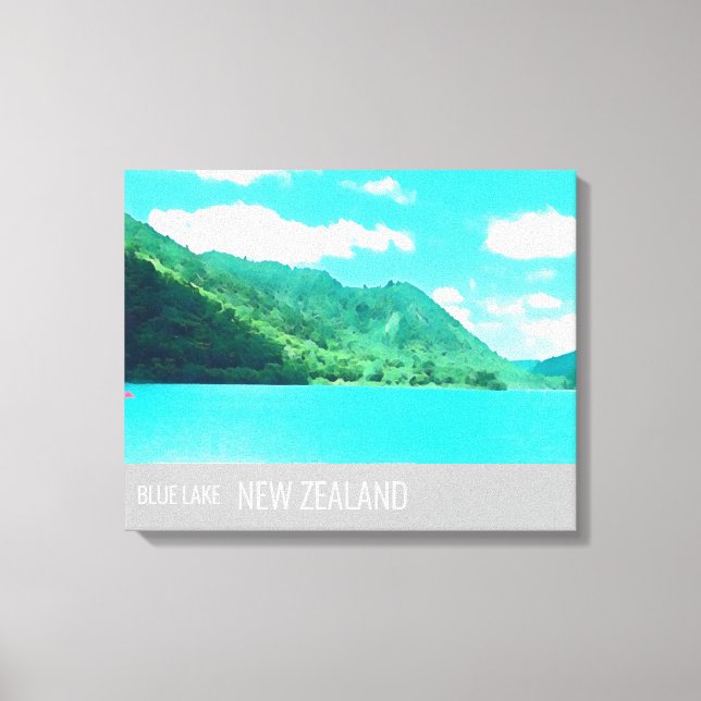Blue Lake Tikatapu New Zealand travel print (Front)