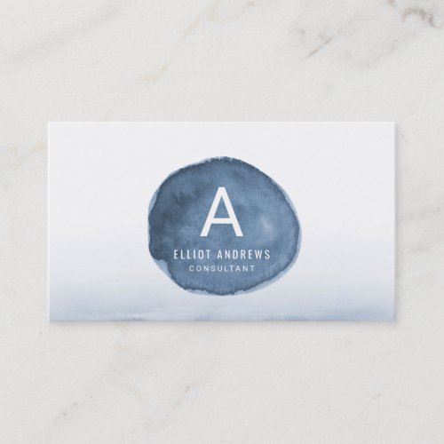 Blue Lake Water Stain  Personalized Business Card