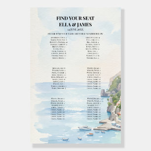 Blue Lake Wedding Seating Chart Sign