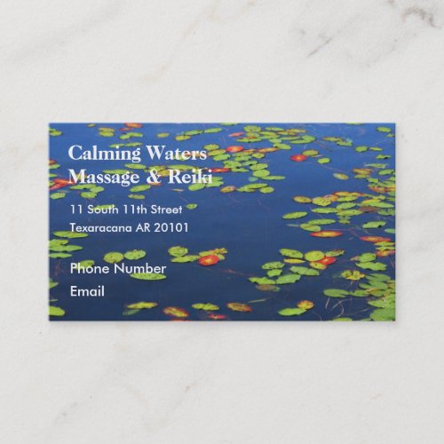 Blue Lake with lily pads Business Card