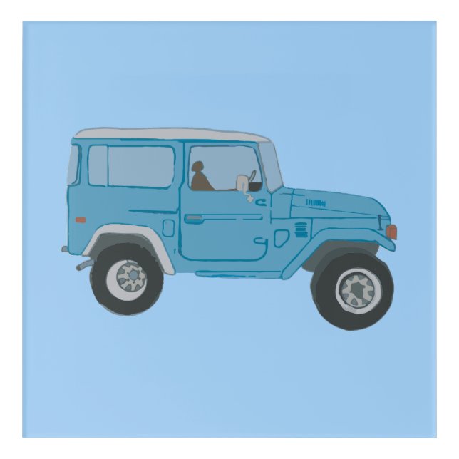 Blue Land Cruiser Tote Acrylic Print (Front)