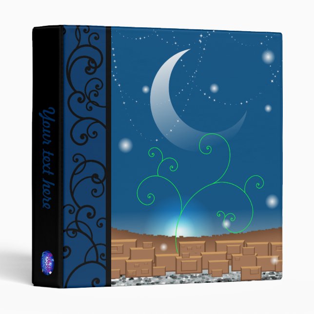 Blue landscape binder (your text here) (Front/Spine)